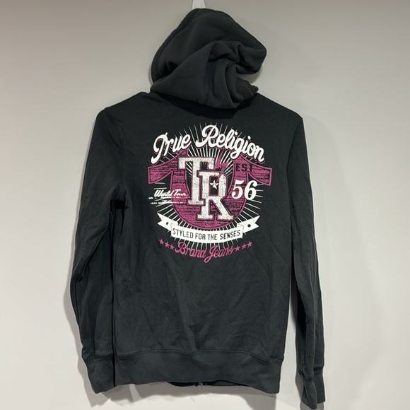 True Religion World Tour Full Zip Hoodie Womens Size M - Picture 2 of 6